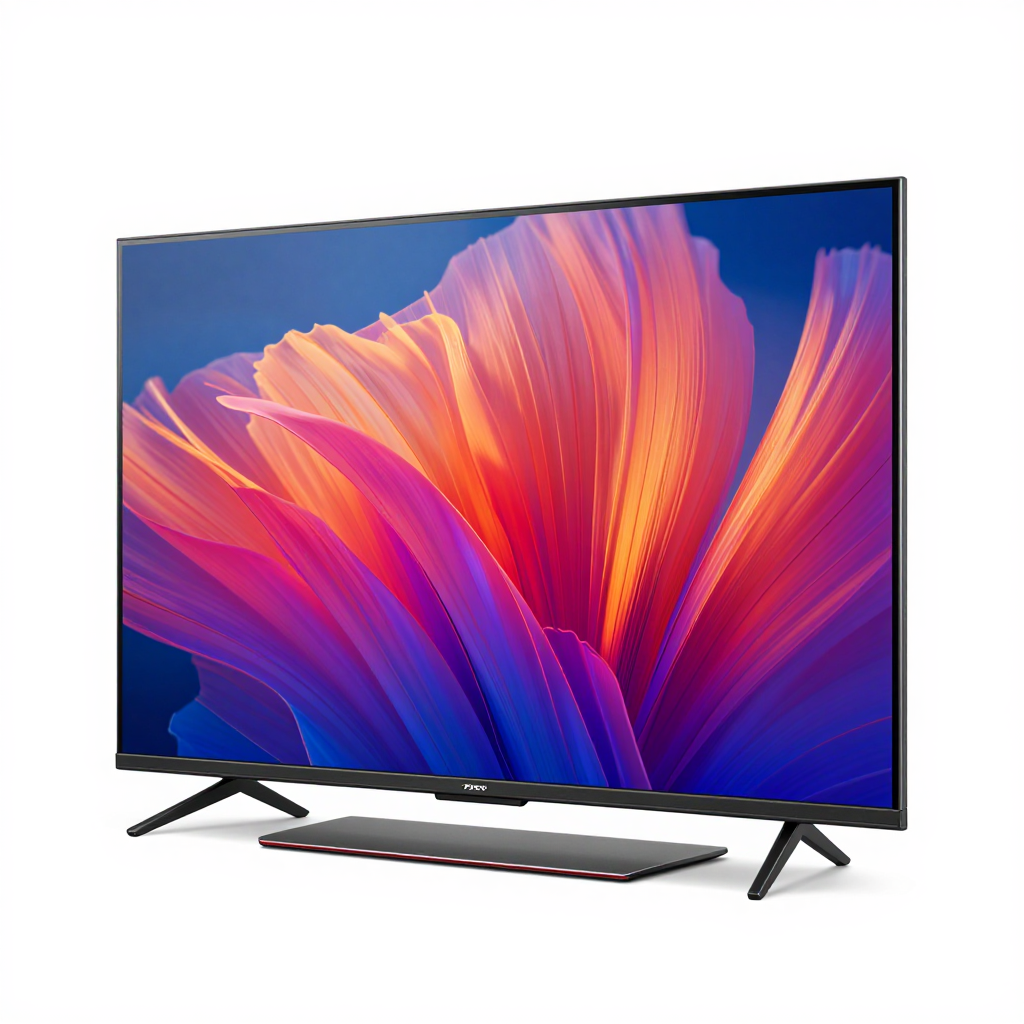 Crimson 75-Inch Plasma Television with Modern Red Accent Design