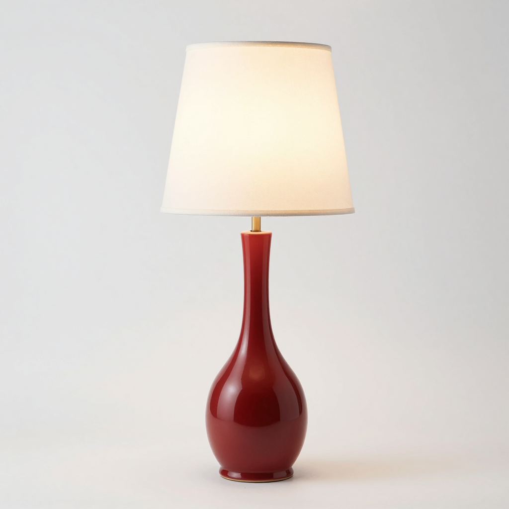 Crimson Ember Floor Lamp