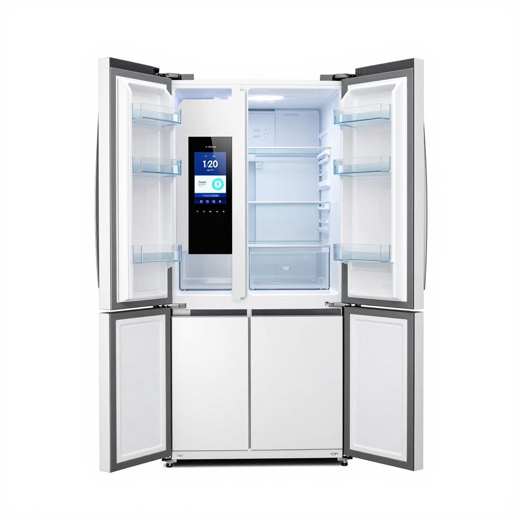 Aurora Smart Refrigerator with AI-Powered Temperature Control and Grocery Delivery Integration